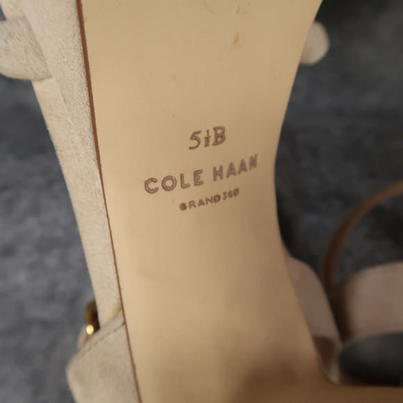 Cole Haan Shoes Womens 5.5 Sandal Pumps Platform Leather Ankle Strap Open Toe - Picture 14 of 16